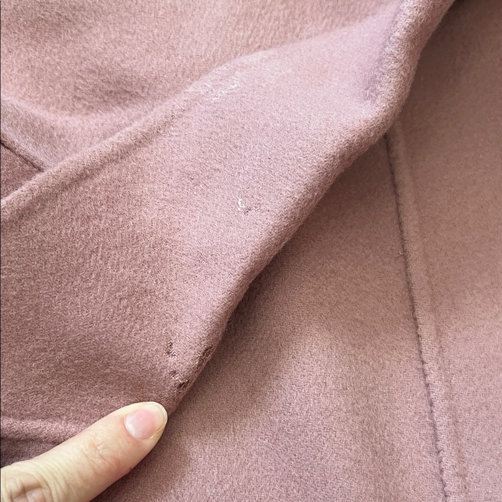 Theory Easy One Button Winsome 2 Cashmere Wool Overcoat in Dark Rose Size L - Picture 6 of 7